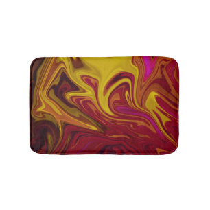 Colorful Modern Abstract Art pastel oil canvas Bath Mat