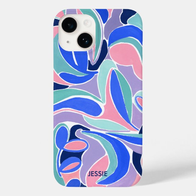 Colorful Modern Abstract Art Pattern Case-Mate iPhone Case (Back)