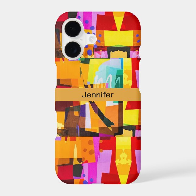 Colorful Modern Abstract Art Pattern Iphone Case (Back)