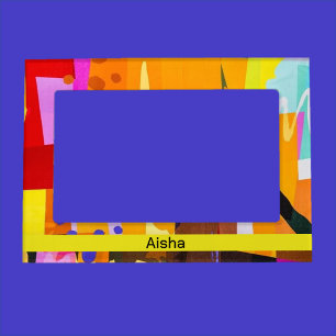 Colorful Modern Abstract Art Pattern Magnetic Frame