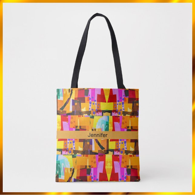 Colorful Modern Abstract Art Pattern Tote Bag (Creator Uploaded)