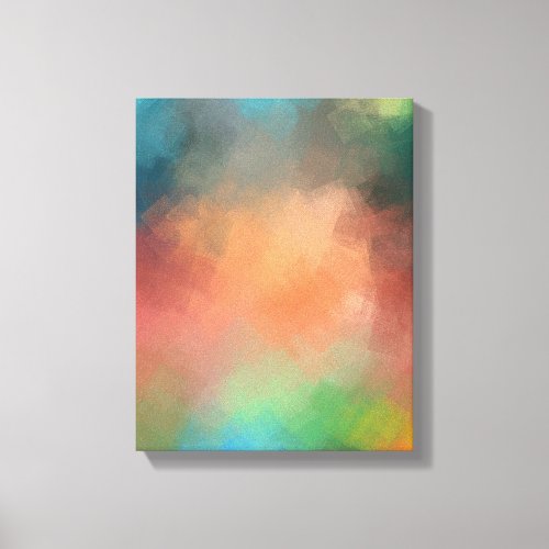 Colorful Modern Abstract Art Red Blue Yellow Green Canvas Print