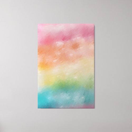 Colorful Modern Abstract Art Red Pink Blue Purple Canvas Print
