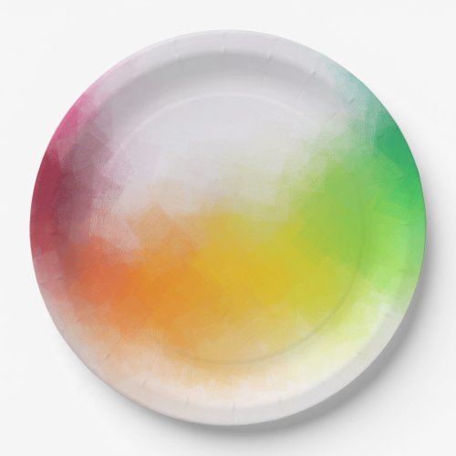 Colorful Modern Abstract Art Template Trendy Paper Plates