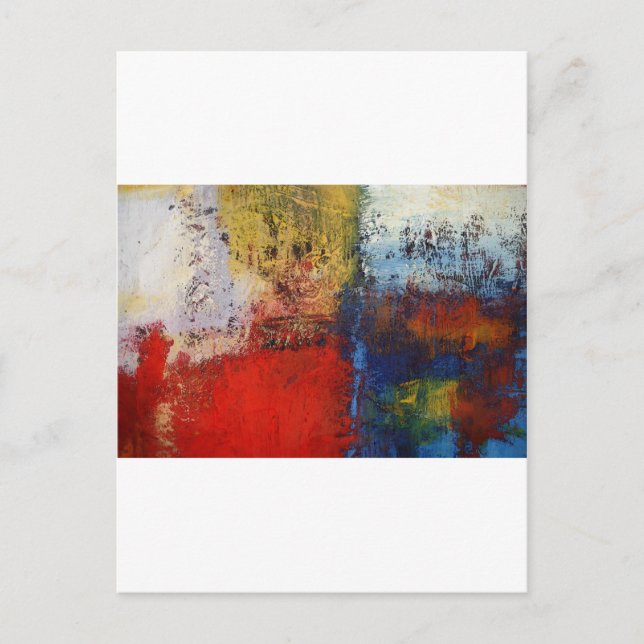 Colorful Modern Abstract Artwork Postcard (Front)