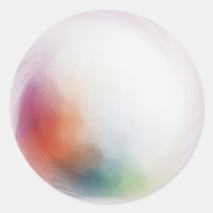 Colorful Modern Abstract Blank Template Custom Classic Round Sticker
