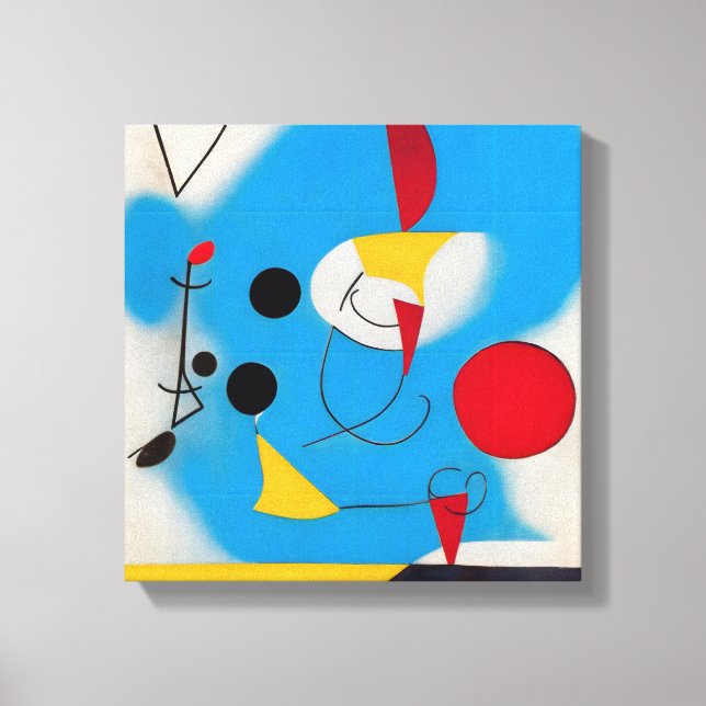 Colorful Modern Abstract Blue Mobile 1 Canvas Print (Front)