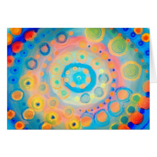 Colorful Modern Abstract Blues Inspirivity Cards (Front Horizontal)