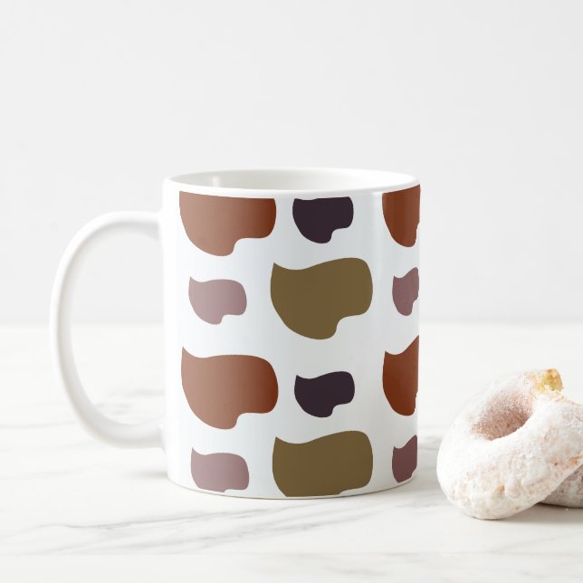 Colorful Modern Abstract  Coffee Mug (With Donut)