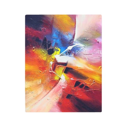Colorful Modern Abstract Expressionist Painting Metal Print