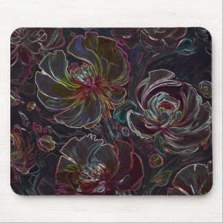 Colorful Modern Abstract Flower Mouse Pad