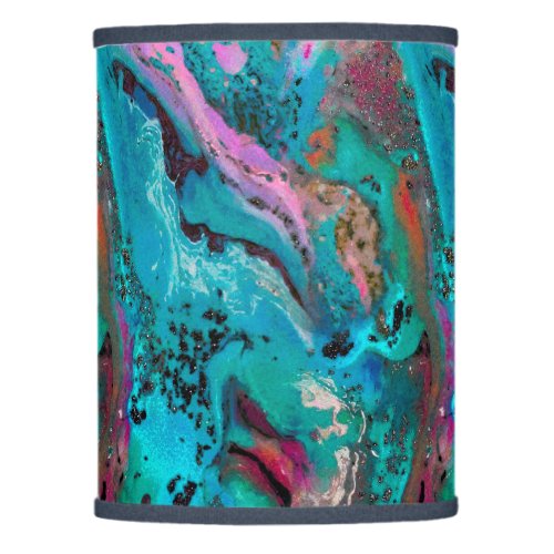 Colorful Modern Abstract Fluid Art Painting Lamp Shade