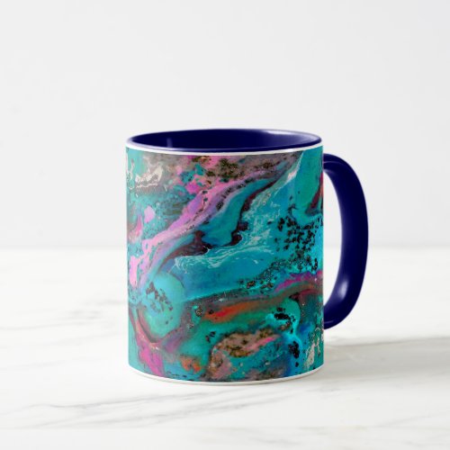 Colorful Modern Abstract Fluid Art Painting Mug