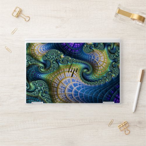 Colorful Modern Abstract Fractal Alien Landscape HP Laptop Skin