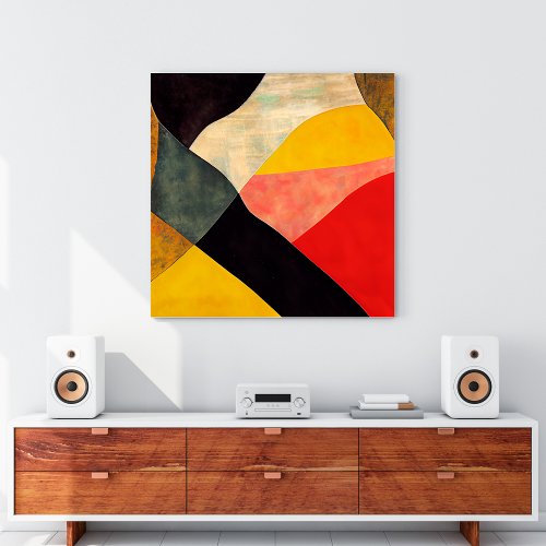 Colorful Modern Abstract Geometric Painting Canvas Print