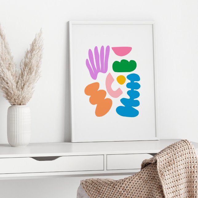 Colorful Modern Abstract Geometric Shapes Art Poster (Creator Uploaded)