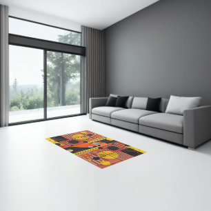 Colorful modern abstract geometric shapes rug