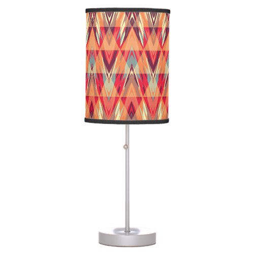 Colorful Modern Abstract Geometric Tribal Pattern Table Lamp