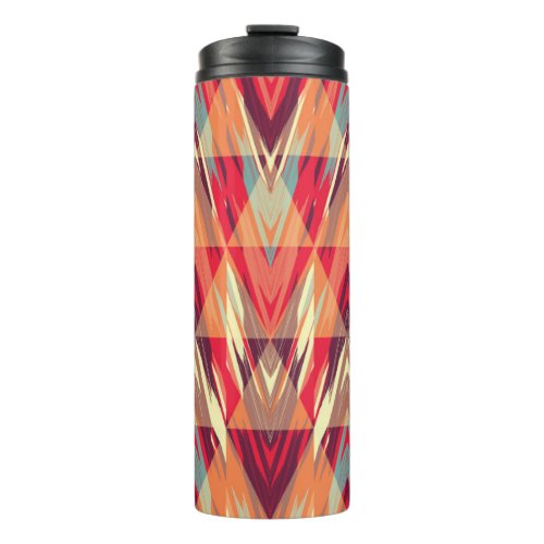 Colorful Modern Abstract Geometric Tribal Pattern Thermal Tumbler