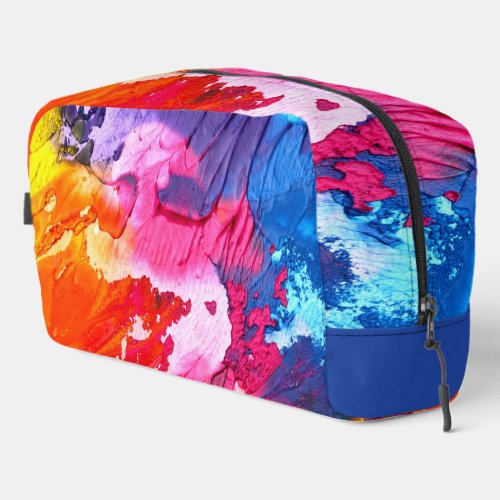 Colorful Modern Abstract Paint All_Over_Print Dopp Kit