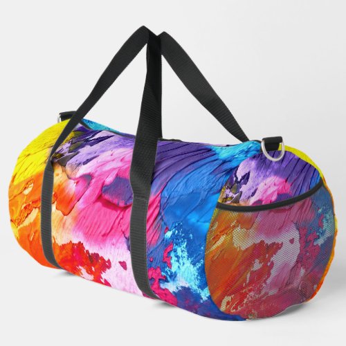 Colorful Modern Abstract Paint All_Over_Print Duffle Bag