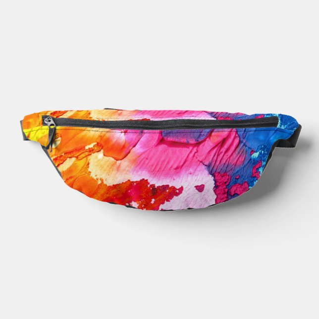 Colorful Modern Abstract Paint All-Over-Print Fanny Pack (Lay Down)