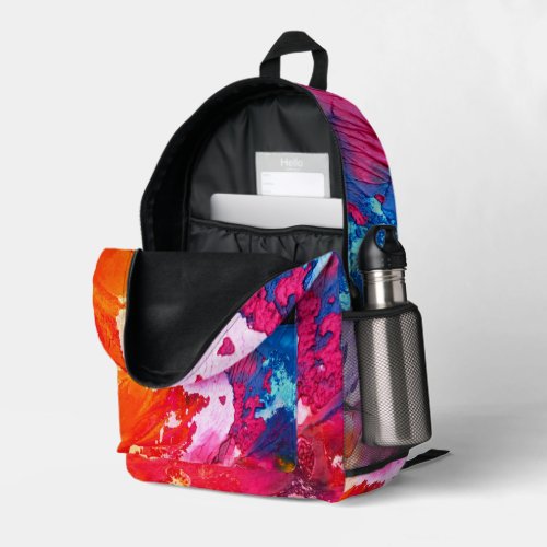 Colorful Modern Abstract Paint All Over Printed Backpack