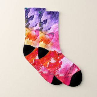 Colorful Modern Abstract Paint Socks