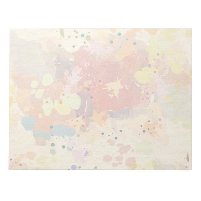 Colorful Modern Abstract Paint Splash Notepad (Front)