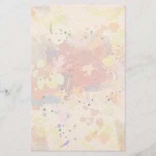 Colorful Modern Abstract Paint Splash Stationery