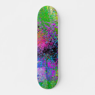 COLORFUL MODERN ABSTRACT PAINT SPLATTER SKATEBOARD