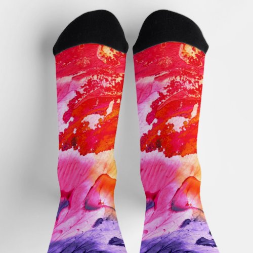Colorful Modern Abstract Paint Unisex Socks