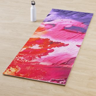 Colorful Modern Abstract Paint Yoga Mat