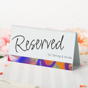 Colorful Modern abstract painting wedding table Tent
