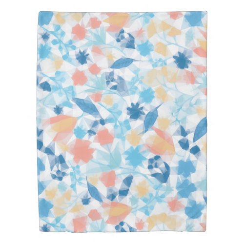 Colorful Modern Abstract Pastel Floral Pattern  Duvet Cover