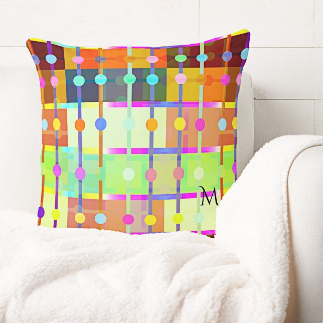 Colorful Modern Abstract Playful Design Pillow (Creator Uploaded)