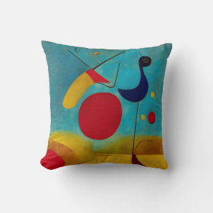 Colorful Modern Abstract Road Runner Throw Pillow