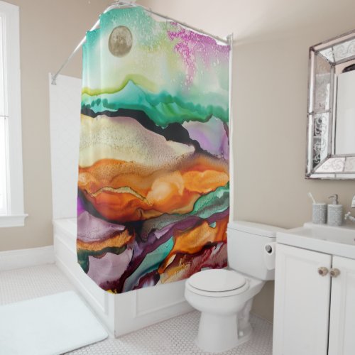 Colorful Modern Abstract Shower Curtain