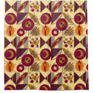 Colorful Modern Abstract Shower Curtain