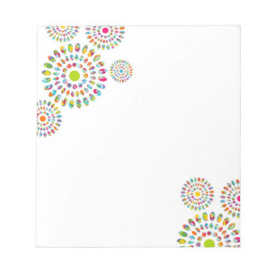 Colorful modern abstract sunflowers notepad