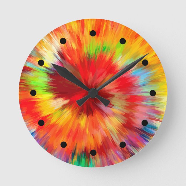 Colorful Modern Abstract Wall Decor Clocks (Front)
