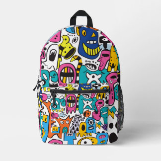 Colorful Modern All Over Print Printed Backpack