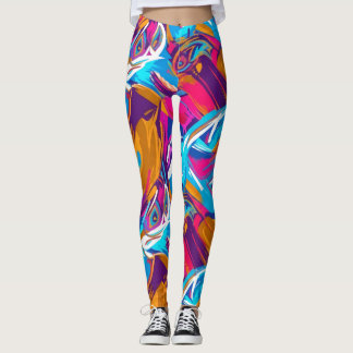 Colorful Modern Artistic Print for Fashion Leggings