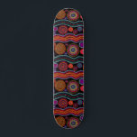 Colorful Modern Australian Dot Art Tribal Pattern Skateboard<br><div class="desc">This modern design features a colorful painted tribal dot pattern in bright orange,  purple,  green,  turquoise and white on a black background #tribal #australian #australia  #sports #fun #gifts #giftsforhim #giftsforher #skateboarding #skateboard #skateboards #skate #skater #outdoor #style #trendy</div>