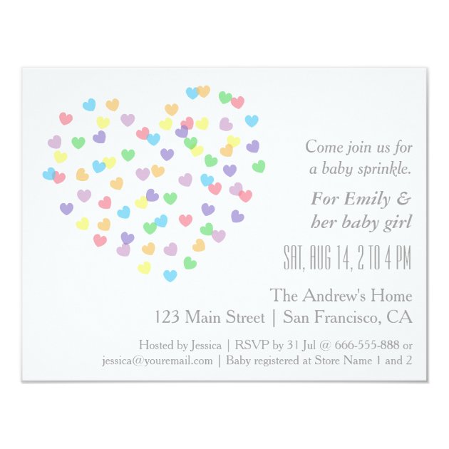 Colorful Modern Baby Sprinkle Invitations