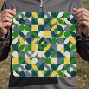 Colorful Modern Bauhaus Abstract Geometric Pattern Bandana