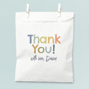 Colorful Modern Boy Birthday Thank You Favor Bag
