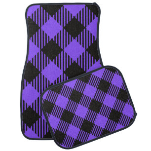 Colorful Modern Buffalo Plaid Pattern Car Floor Mat
