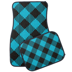Colorful Modern Buffalo Plaid Pattern Car Floor Mat