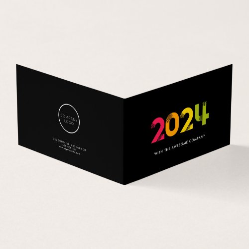 Colorful modern Calendar 2024 corporate Business Card